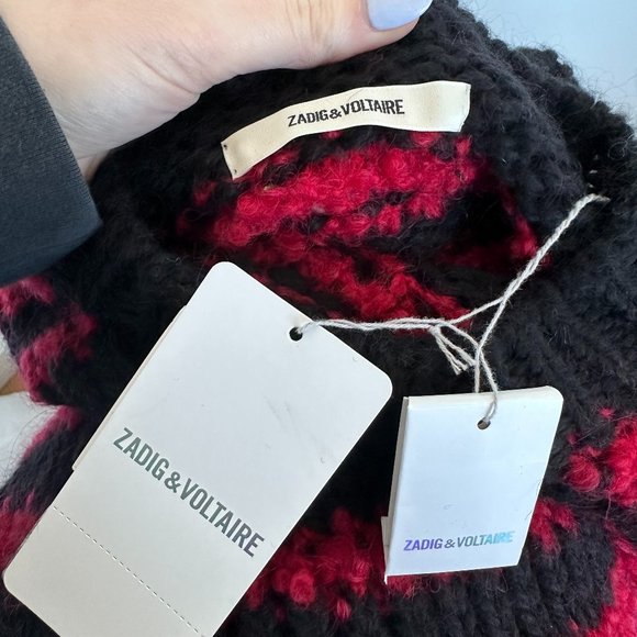 NWT Zadig & Voltaire Benny Mohair Sweater Merino Wool Knit Striped Men's Medium - Picture 3 of 8